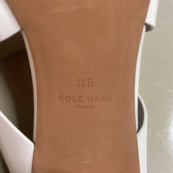 Cole Haan Cynthia Block Heel Sandal Leather W18138 Pumice Stone 11 - Picture 11 of 12